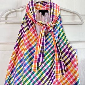 J Crew multi colored A-line dress